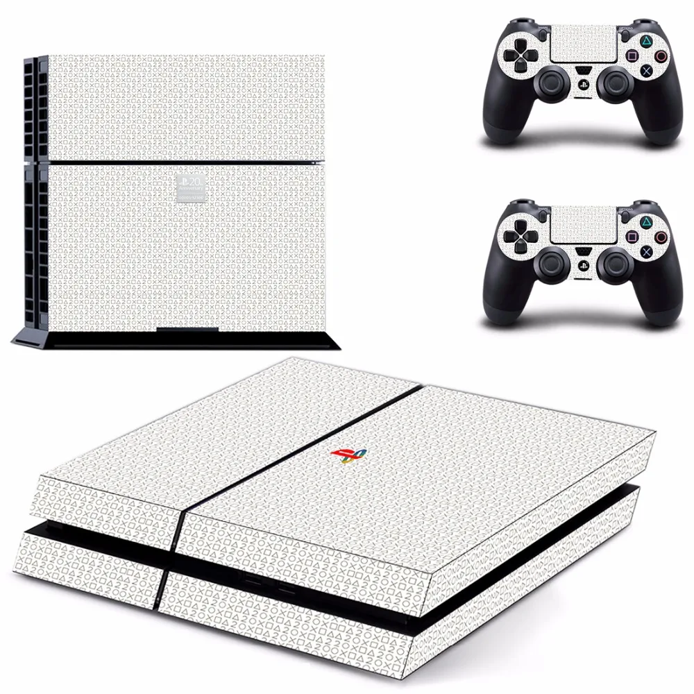 Чистый белый черный Цвет PS4 переводная картинка наклейка для Sony PlayStation 4 консоли и