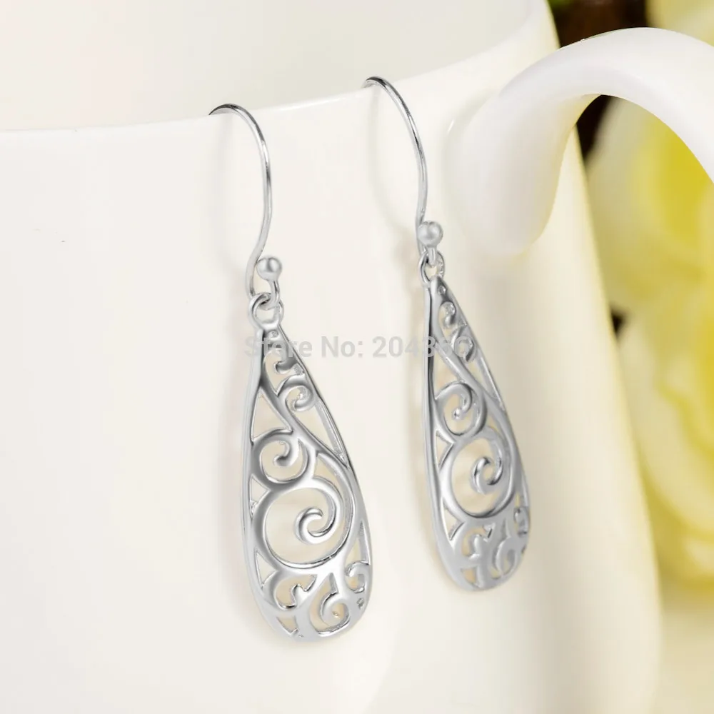 Женские Висячие серьги из серебра 925 пробы GNE9376|filigree teardrop earrings|teardrop earringsearrings for |