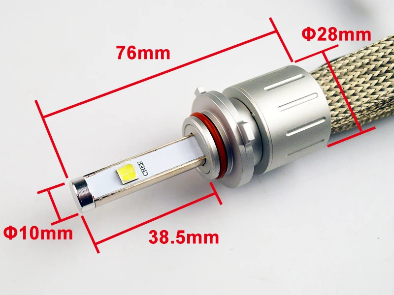 Hipppcron 2*40 Вт 80 Вт H1 H4 H7 H8 H9 H11 9005 9006 светодиодный фонарь XHP50 9600LM 12 V-24 V комплект все в одном 6000K белые Автомобильные фары(1 комплект