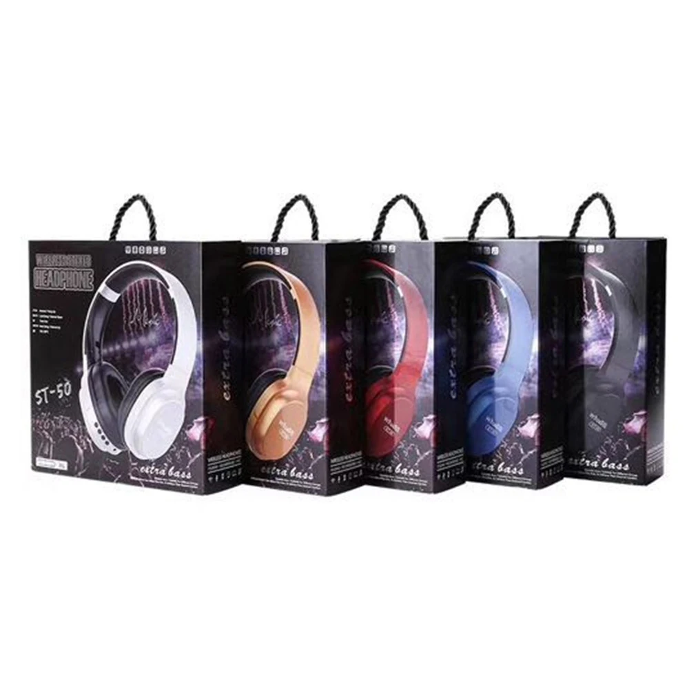 В наличии ST50 Bluetooth наушники с микрофонами extra bass Беспроводной гарнитура для iPhone