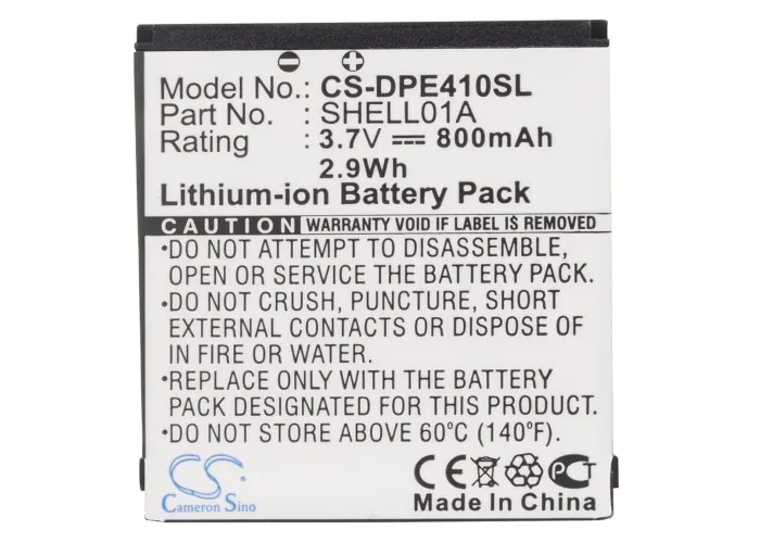 Аккумулятор Cameron Sino 800 мАч SHELL01A для Doro PhoneEasy 409 409GSM 410 410GSM 605 605GSM 610 610GSM 612 612GSM|Цифровые
