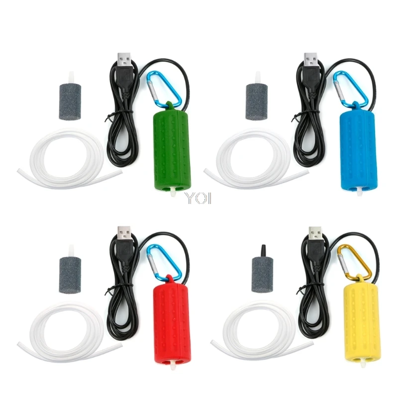 Портативный Миниатюрный аквариум с USB аквариумом кислородный воздушный насос