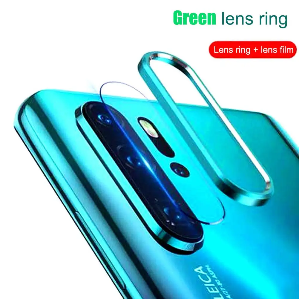 Защита для камеры из закаленного стекла для huawei P30 P30Pro, металлическое заднее кольцо для объектива камеры, защита от царапин, полное покрытие, круг