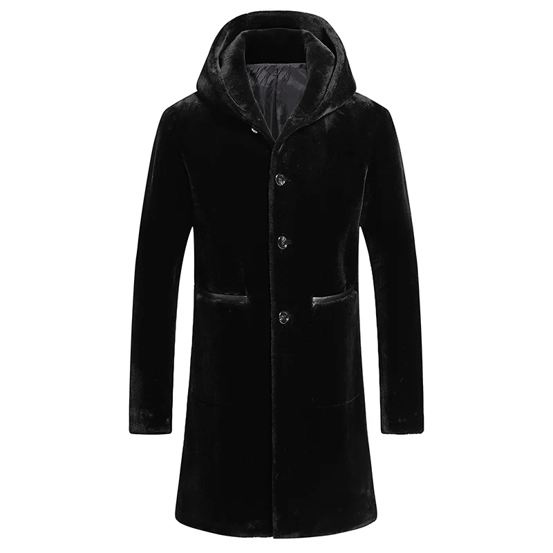 2020 мужское меховое пальто овечья шерсть из искусственного меха зимняя меховая