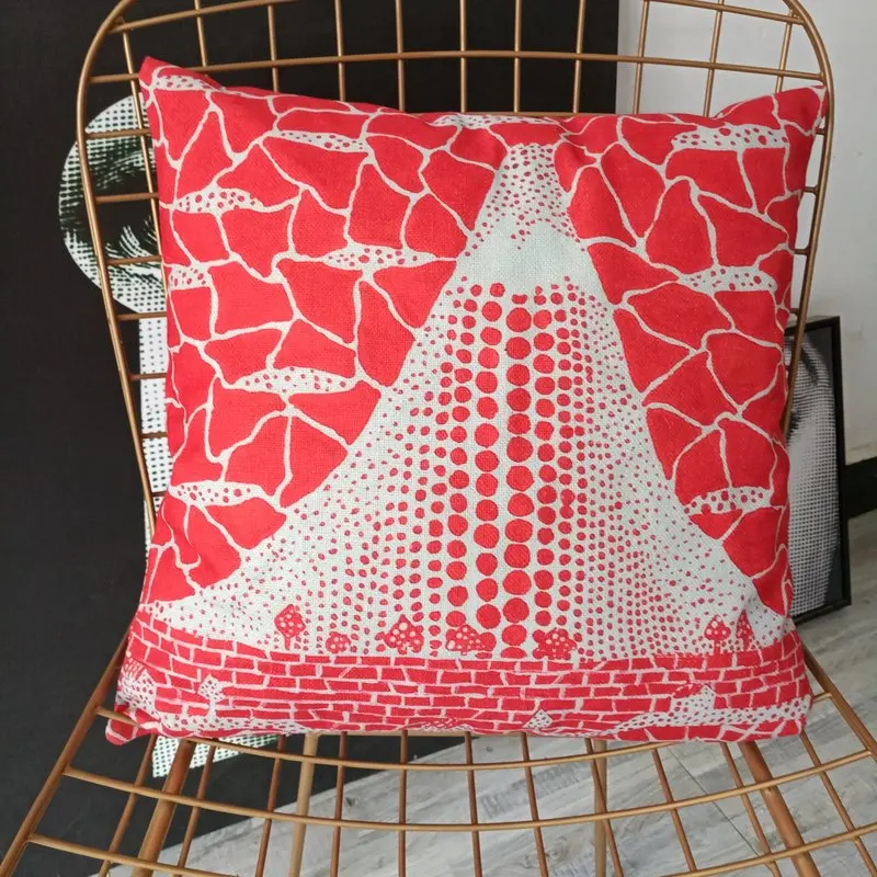 Японский стиль простой современный Yayoi Kusama Подушка модель наволочка с рисунком дома домашний зал декоративная наволочка для подушки наволочка