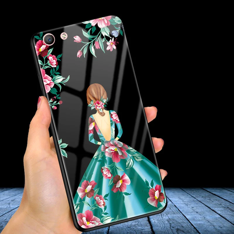 Чехлы с закаленным стеклом для Oppo F1s Чехол класса люкс персонажами из