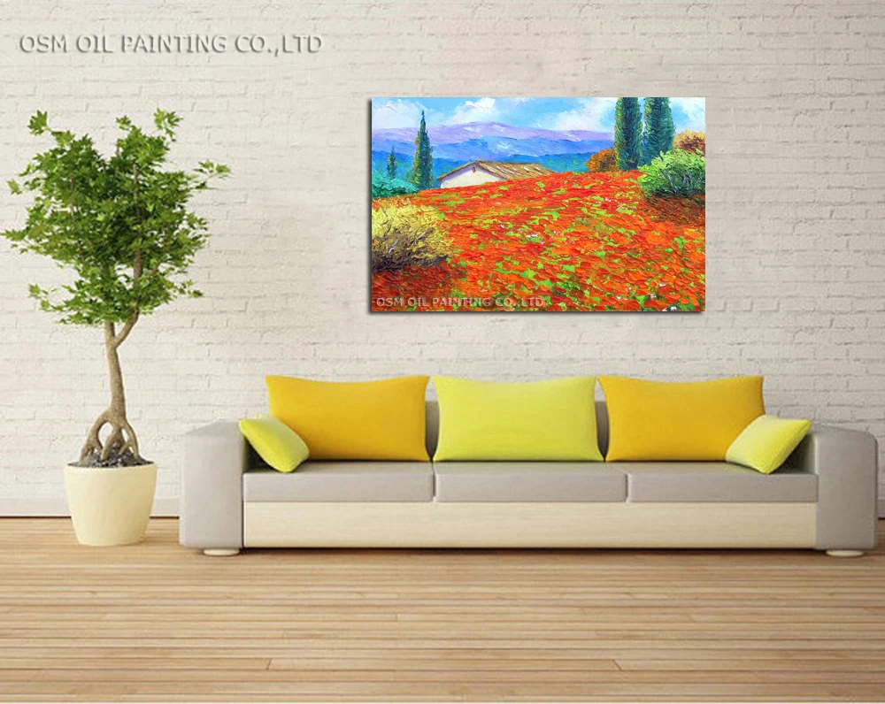 Новейший дизайн 100% ручная роспись маслом на холсте нож для отпечатков живопись