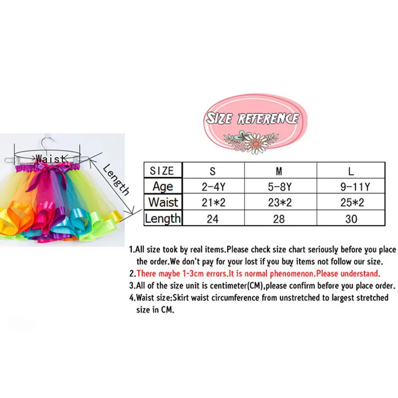 Юбка для танцев с изображением единорога маленьких девочек Радужная юбка
