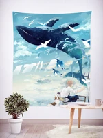 big fish home tapestry cloth wall decoration live background tablecloth partition curtain