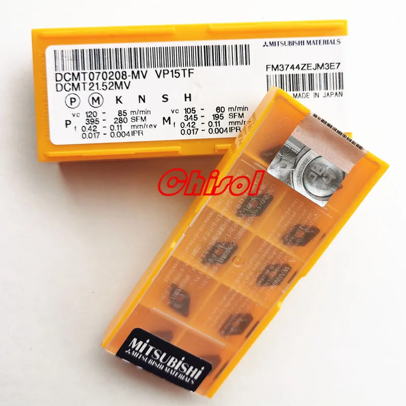 Бесплатная доставка оригинальный cnc Карбид поворачивая вставка DCMT070204 MV VP15TF/DCMT070208