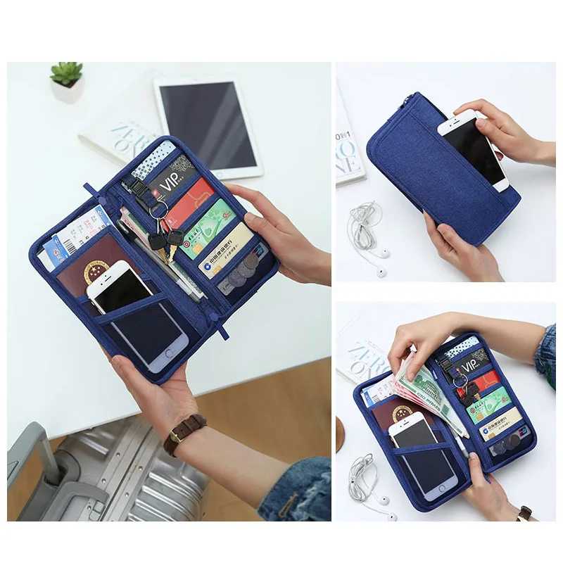 

2019 travel Passport cover Boarding Ticket passport holder credit card Card package file multi-pocket bag passport package