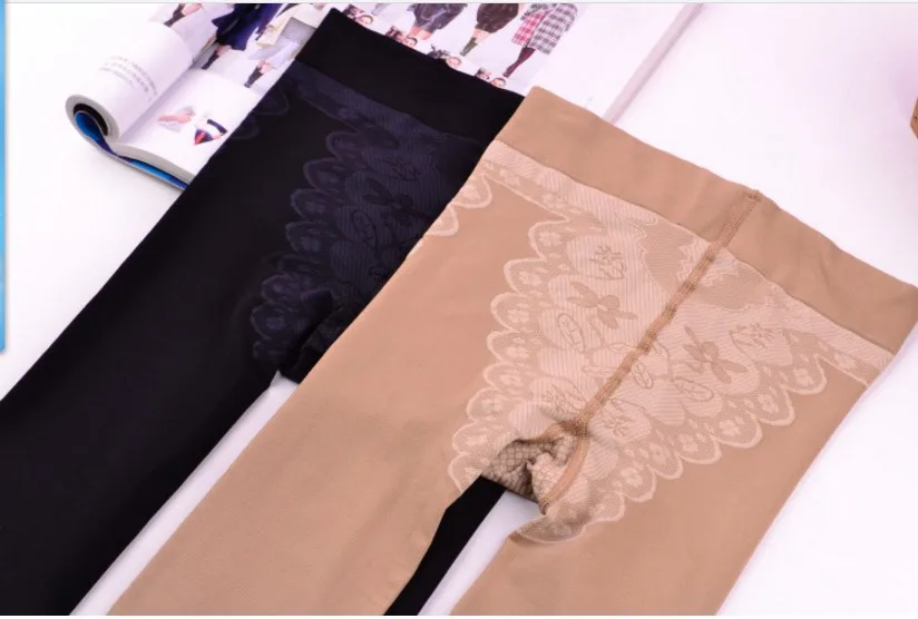 

Womens Solid Stockings 120D Velvet Bikini Pantyhose Butterfly Crotch Patterns Silk Tights