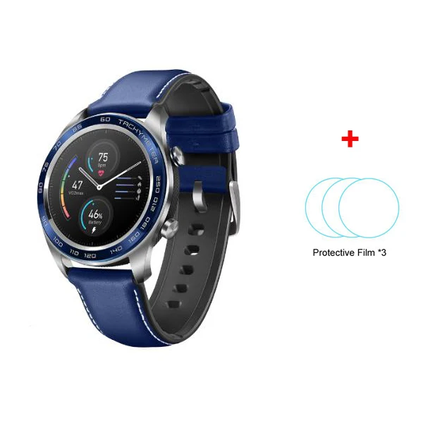 Huawei Honor Watch Magic SmartWatch NFC gps 5ATM водонепроницаемый трекер сердечного ритма трекер сна 7 дней напоминание о сообщениях - Цвет: blue add film
