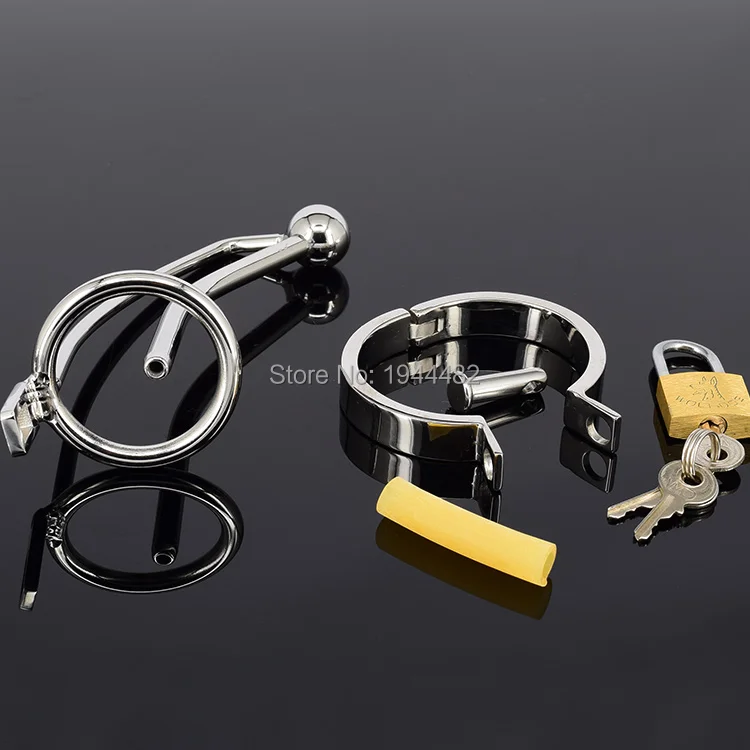 Мужской Пояс верности с уретральным звуком кольцо для пениса из нержавеющей