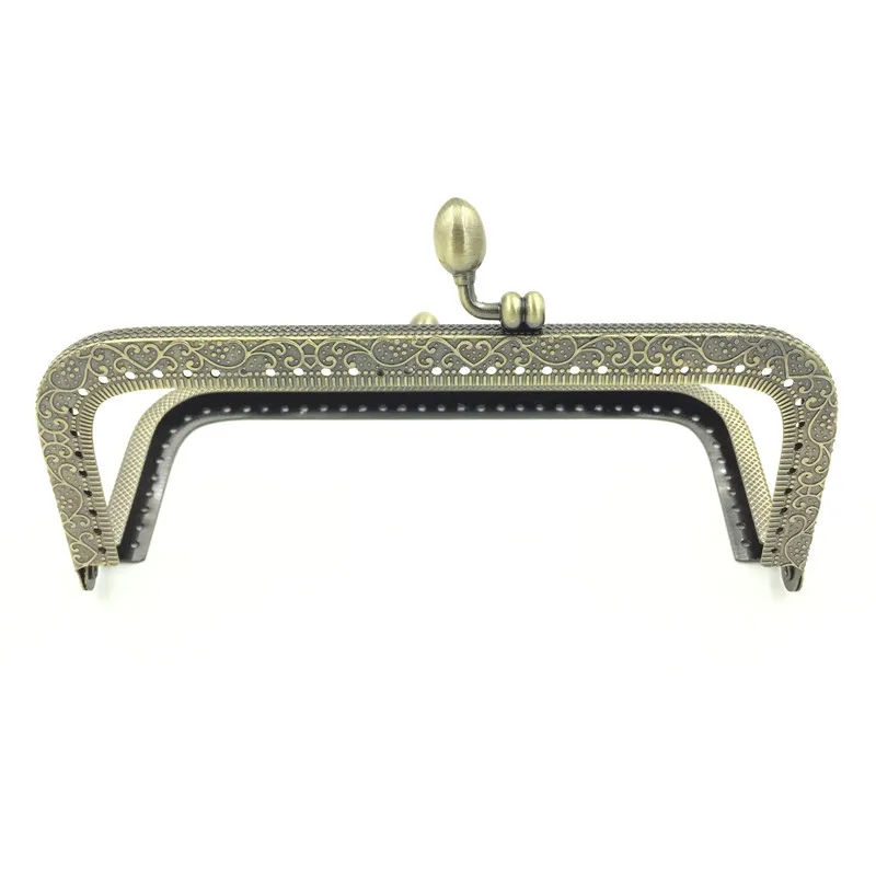 10 шт. бронзовая сумочка клатч металлическая прямоугольная рамка Kiss застежки и