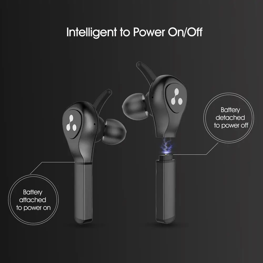 Слог СПЦ наушники D9X Bluetooth наушники легче Батарея случае Сменные Батарея чип Bluetooth гарнитуры Беспроводной вкладыши