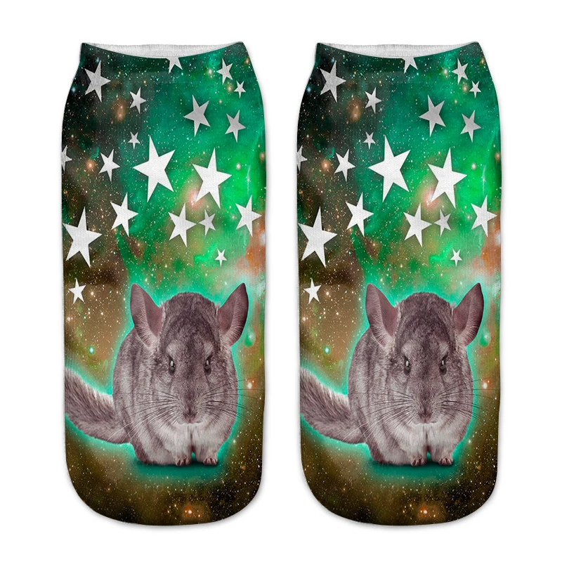 Новое поступление серые носки из латуни с принтом 3D мопса собаки женские