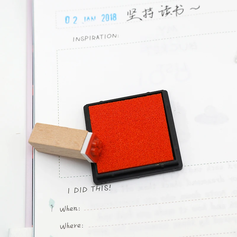 1pc Mini Inkpad Planner Colorful Scrapbooking Stamp Silicone Stamps Wood Paper DIY Card Making Supplies Craft Gift Christmas |