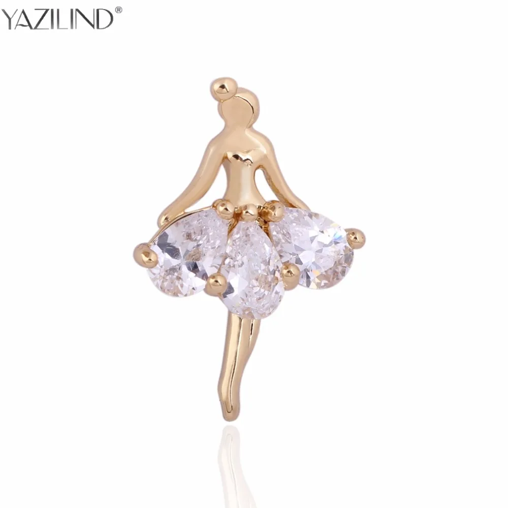 YAZILIND женские модные милые крошечные балетные серьги гвоздики подарок для
