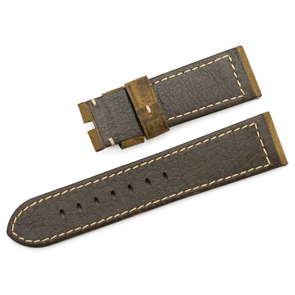 IStrap Panerai ремешок для часов 24 мм 22 мм | Италия Винтаж Натуральная кожа Panerai ремешок с пряжкой из нержавеющей стали Panerai браслет
