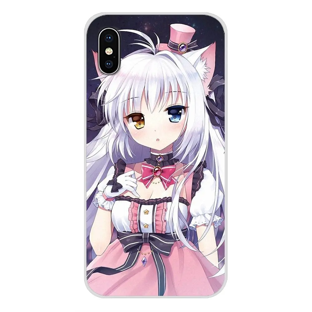 Аксессуары чехлы для телефонов Samsung Galaxy A5 A6S A7 A8 A9S Star J4 J6 J7 J8 Prime Plus 2018 аниме Neko Cat Girl