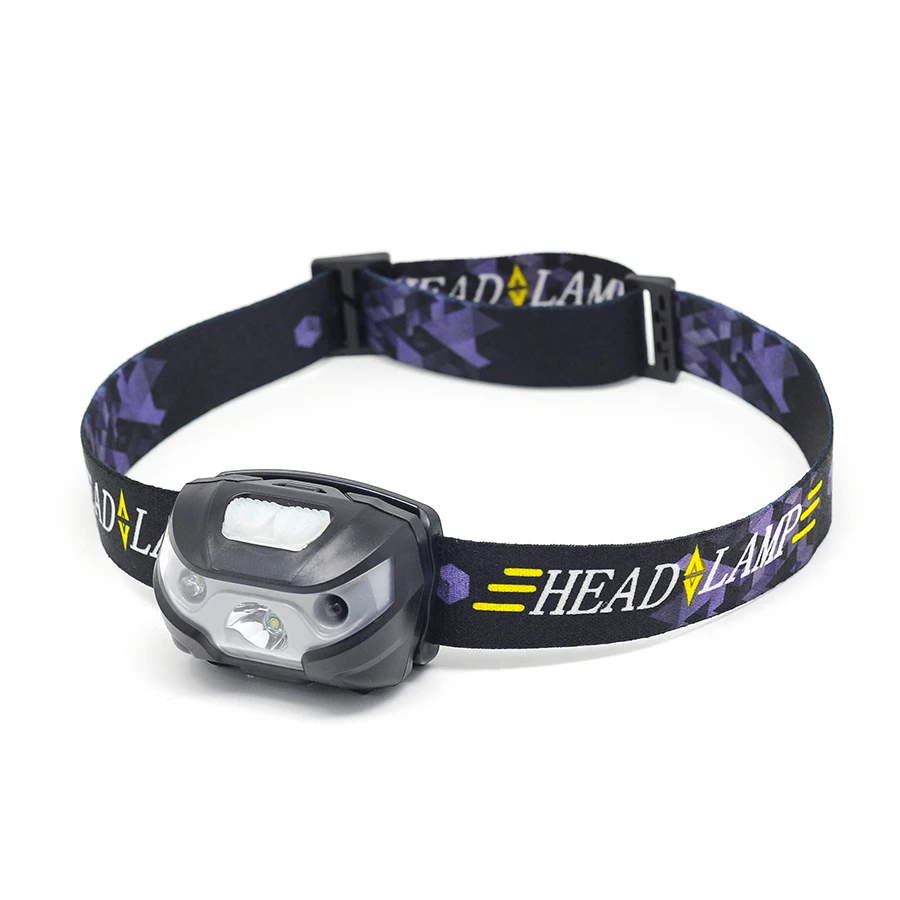 Движение тела Сенсор фар USB Перезаряжаемые светодиодный налобный фонарь