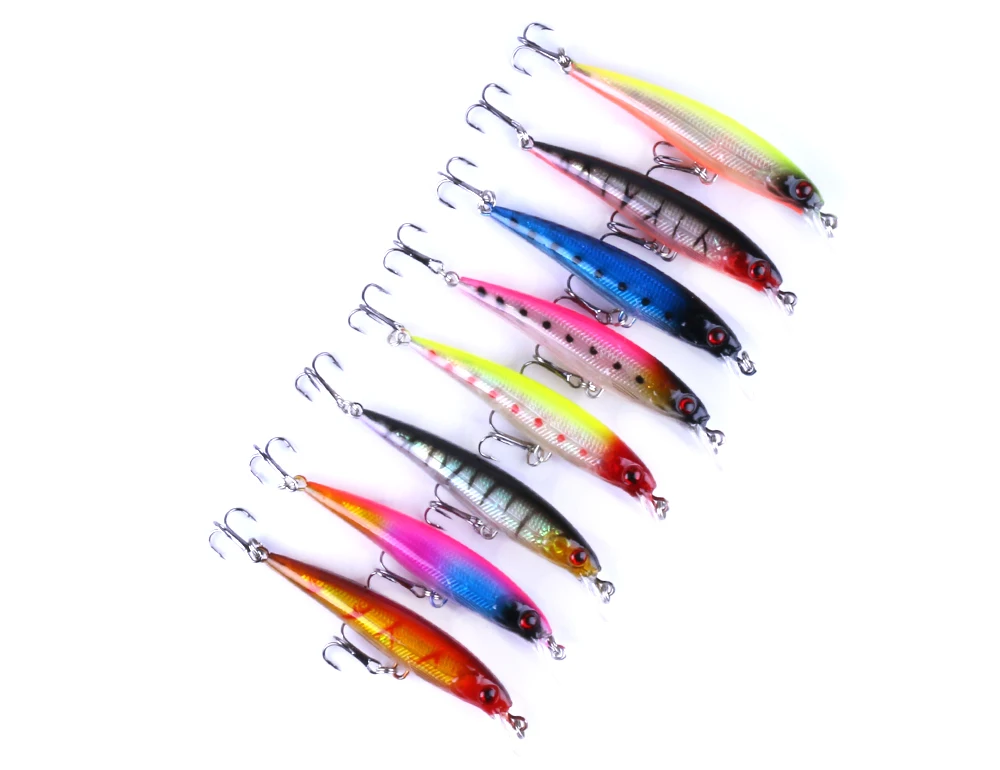 HENGJIA 43pcs Assorted Size Minnow Fly Fishing Lures Pencil Popper Crankbaits Carp Wobbler Accessories | Спорт и развлечения
