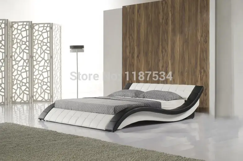 

C305 PU+PVC modern soft bed leather soft bed large size bed
