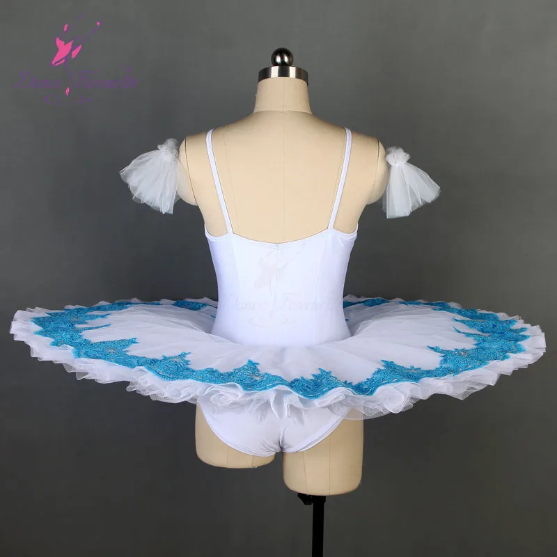 BLL010 Dance Favourite Ballet Tutu Pre-porfessional Costume Pancake Girl &amp Women with light sea blue applique | Тематическая
