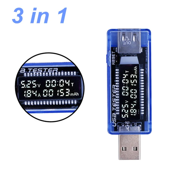 8 в 1 QC2.0 3 0 USB тестер цифровой вольтметр измеритель емкости и напряжения тока