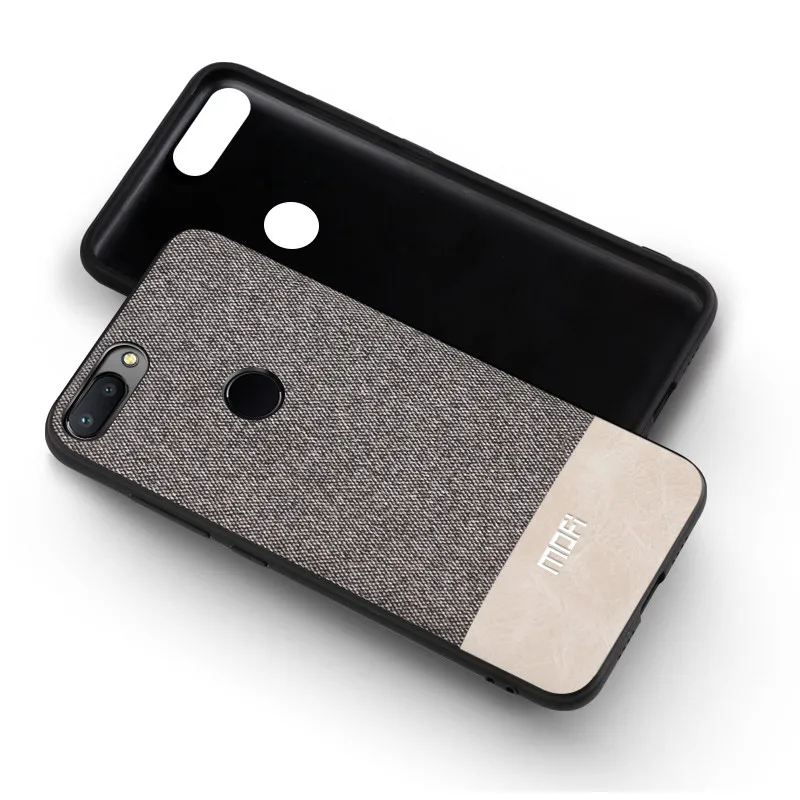 gray with white Для Xiaomi mi A2 Lite чехол A2 Lite задняя крышка силиконовый край противоударный тканевый чехол capas MOFi mi A2 чехол - Цвет: gray with white