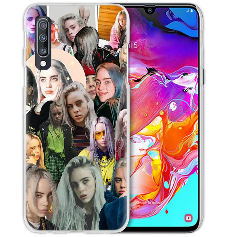 Billie Eilish музыка певица чехол для samsung Galaxy M40 A50 A80 A70 A60 A40 A30 A20e A10 J4 J6 плюс J8 жесткий чехол из ПК для телефона