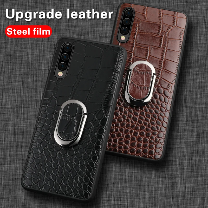 Real leather Case For Samsung Galaxy a50 S10 S7 S8 Plus Luxury Magnetic Kickstand Fitted back cover A71 A70 SM-A505F | Мобильные