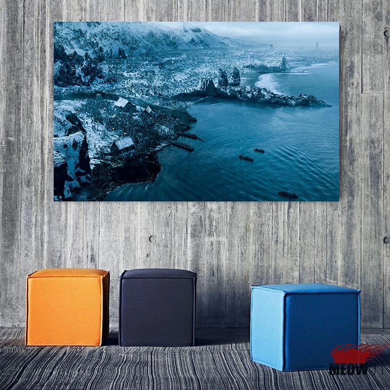 Posters Wall Art Printed Canvas Painting For Room Game of Thrones Map 7 Kingdoms Decoration Decor Picture | Дом и сад