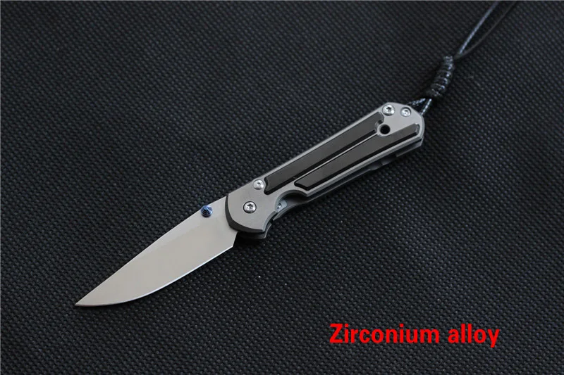 Zirconium alloy Кевин Джон мини sebenza 21 Флиппер карманный нож M390 лезвие TC4 Ручка складные ножи охотничьи Фруктовые Ножи Открытый Отдых EDC - Цвет: Zirconium alloy