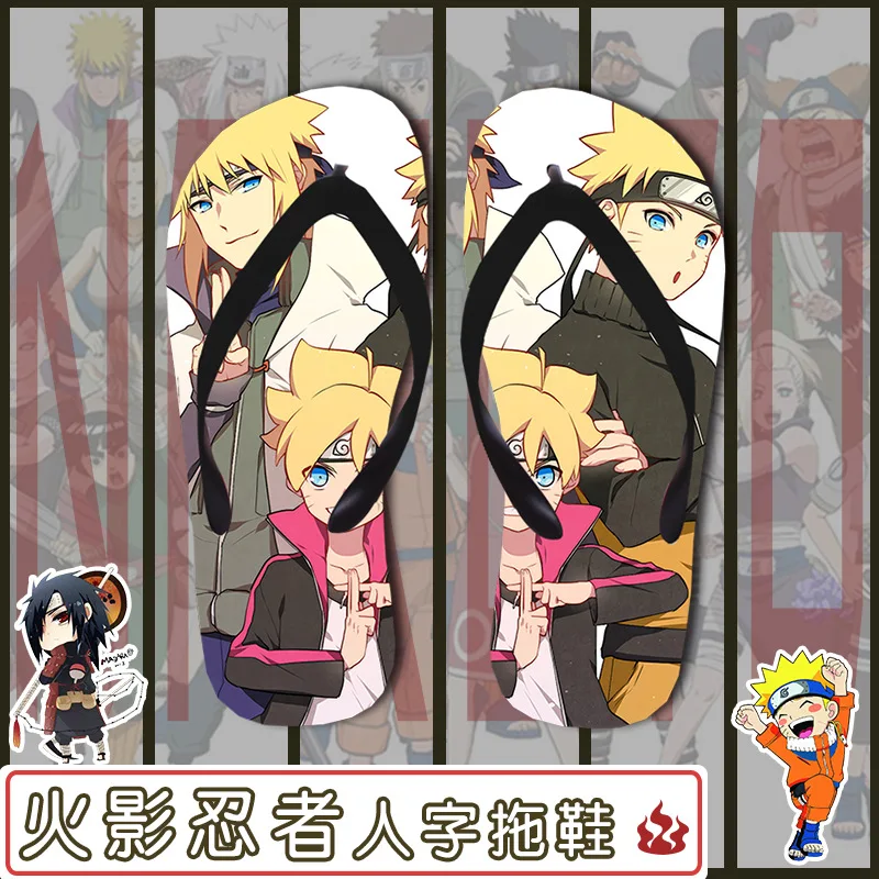 BORUTO -NARUTO THE MOVIE Uzumaki Boruto Men Women flip-flops Cosplay Geta Clogs Slippers Japanese Paulownia Wooden Shoes | Тематическая
