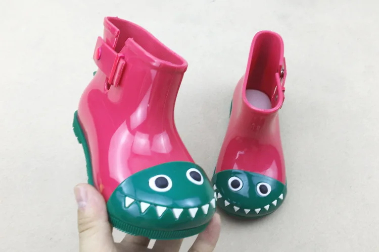 Детские Водонепроницаемые сапоги динозавр мягкая железная обувь дождевики под