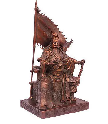 Большой латунный Маленький Китайский медный Дракон SCY Warrior Guan Gong/ Yu боевой флаг