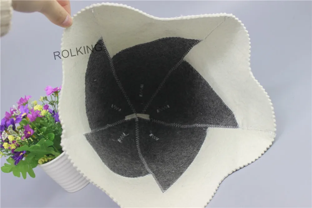 Лучшая цена шерстяные войлочные банные изделия наборы сауны (1 шляпа и 1 перчатки)