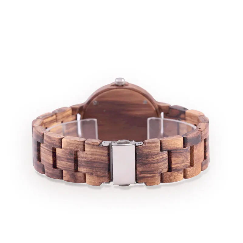 Часы с деревянным ремешком женские Роскошные Кварцевые наручные