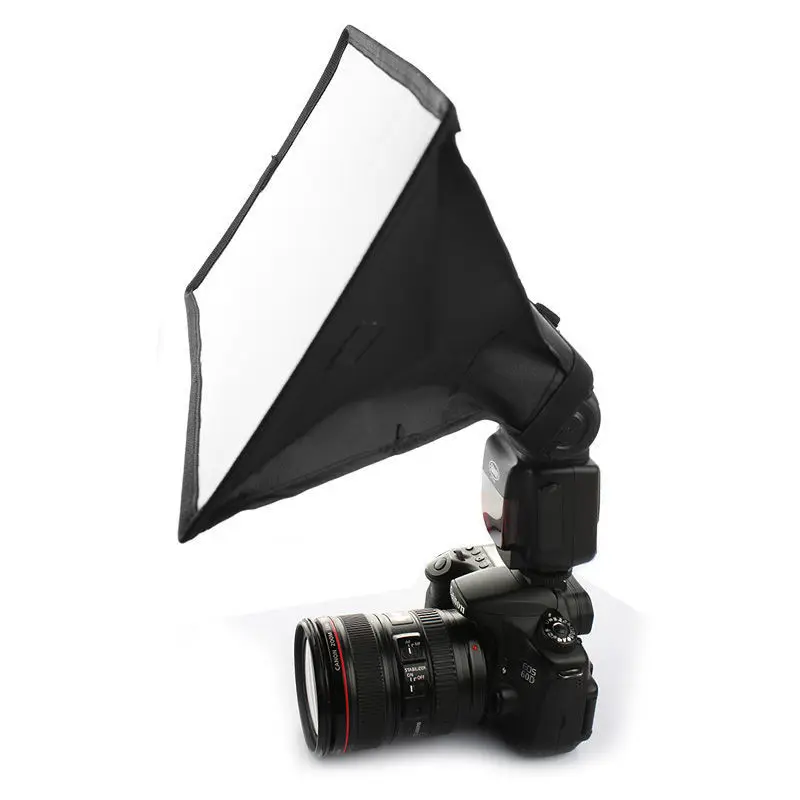 Универсальный квадратный софтбокс для вспышки 30x20см диффузор Canon Nikon Sony Pentax Metz