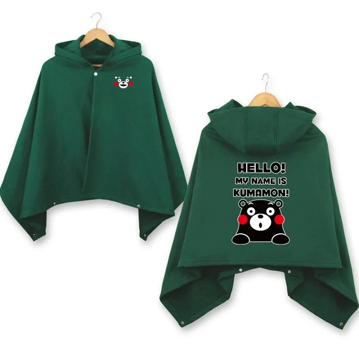 Kumamon зимняя утепленная накидка с медведем 70*150 см косплей пальто для мужчин и