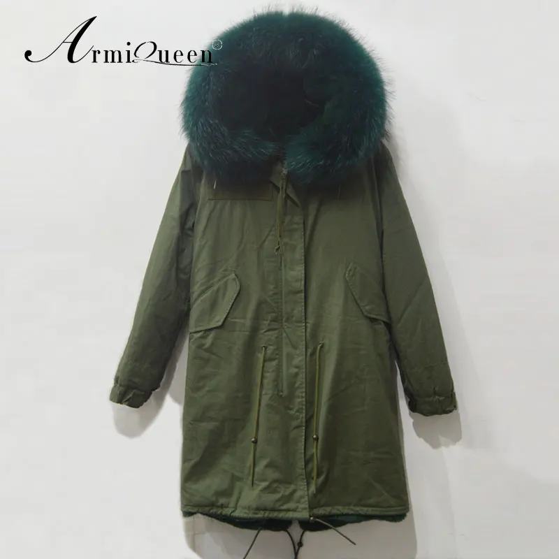 Kopen Nieuwe Concept Vrouwen Leger Stijl Lichtgroen Kraag Hooded Militaire Parka Jas