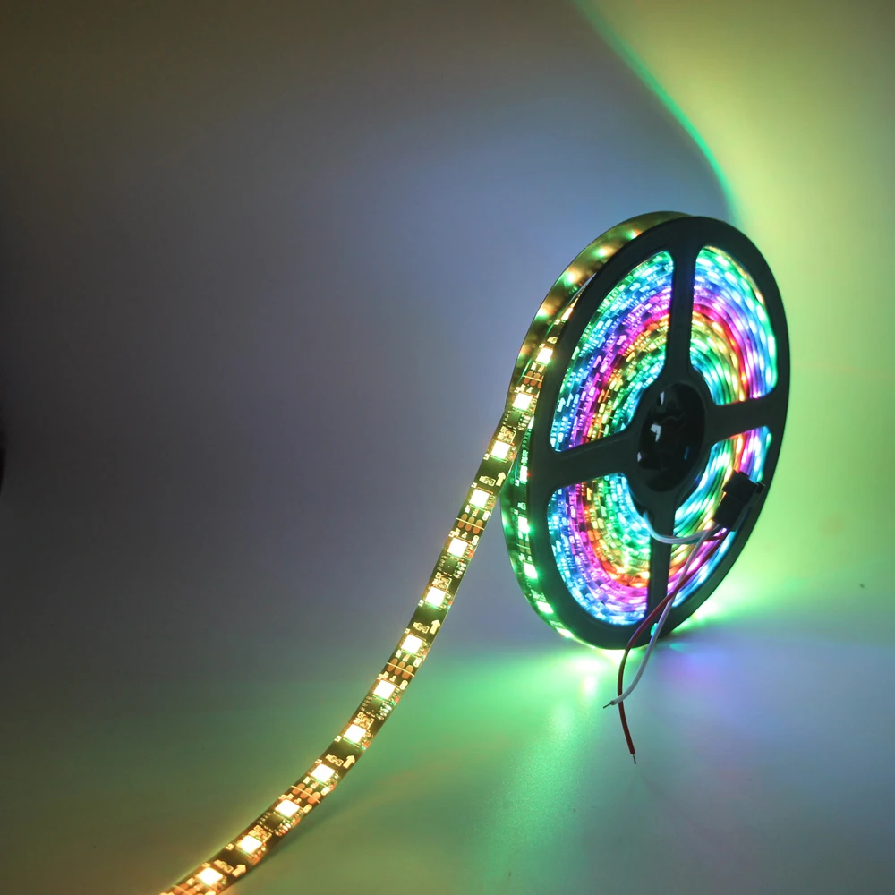 12В WS2811 Светодиодная Пиксельная полоса света Rgb Полноцветный 5050 программируемый