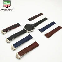akgleader newest genuine leather watch strap band for samsung galaxy watch 46mm 42mm gear s3 classic frontier huami amazfit 22mm
