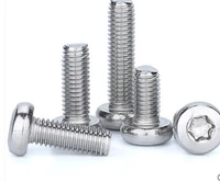 50pcslot m2 54512810stainless steel 304 inner six lobe pan head screws for anti theft hardware fasteners239