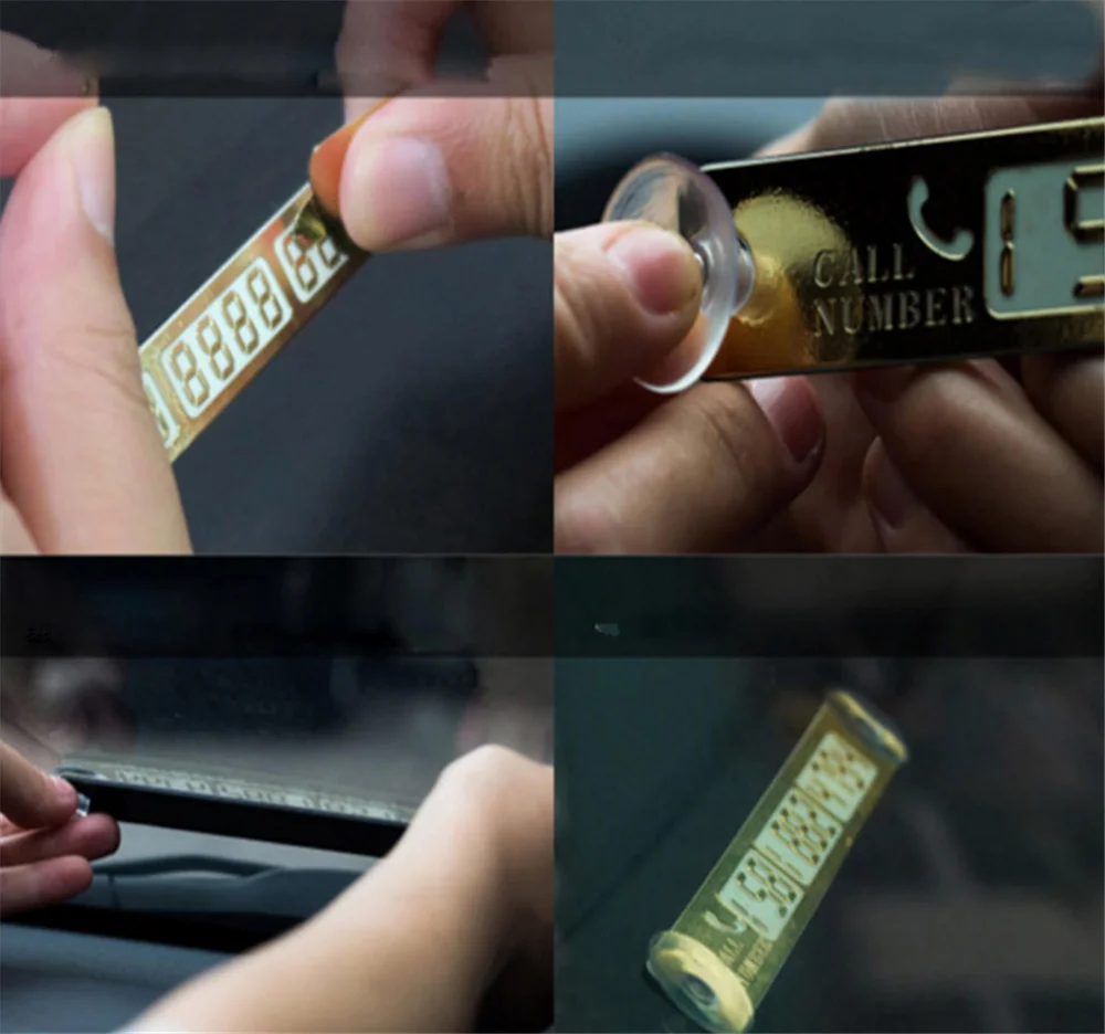 Автомобильный фонарь временная парковочная табличка ночной номер телефона