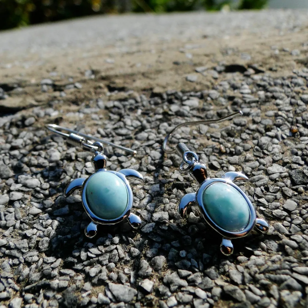 Милые серьги подвески в виде черепахи морском стиле|largo|drop earringsearrings |