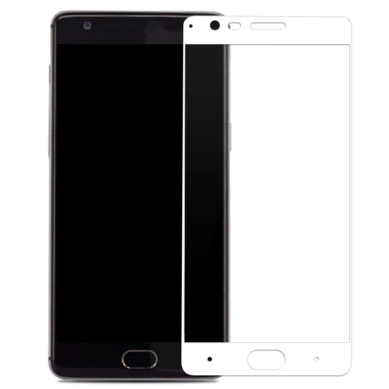 White GerTong Экран Защитная пленка для OnePlus 5/5 T 3T 3T полное покрытие закаленное Стекло для One Plus 5/5 T 3T explsion Доказательство защитная пленка - Цвет: White