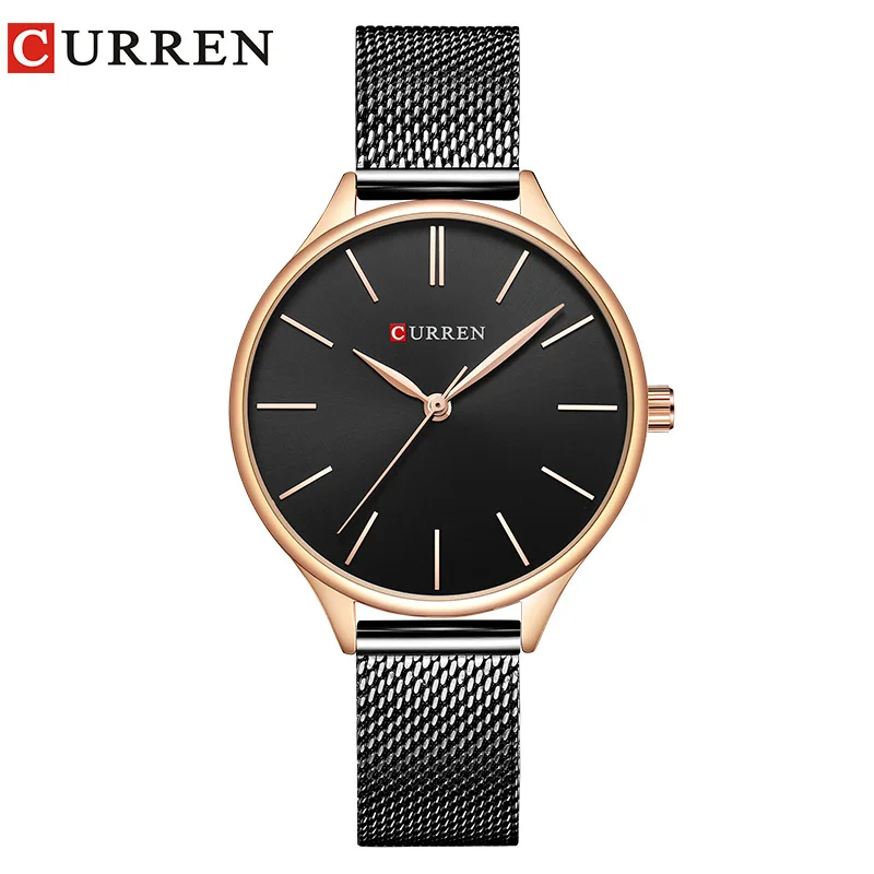 

2018 Casual Women Fashion Dress Quartz Watch Curren Brand Luxury Gold Mesh Strap Bracelet Ladies Watches Gifts relogio feminin